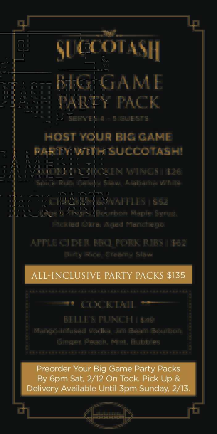 Succotash NH Big Game Party Packs 2022 - Succotash